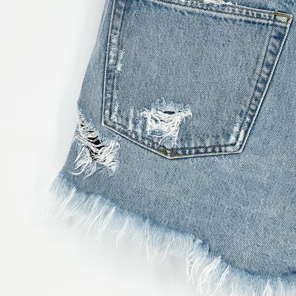 AGOLDE Parker High Rise Cutoff Denim Shorts Swapmeet Distressed Size 29 - Picture 6 of 7